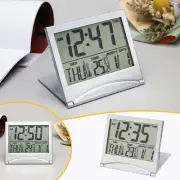 Digital Travel Alarm Clock Foldable Calendar Temperature & Timer LCD Clock With