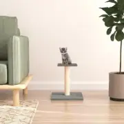 Light Grey Cat Scratching Post with Platform 38cm Height Durable Cat Furniture