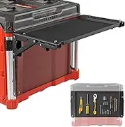 Folding Table Fits for Compatible with Milwaukee Packout Toolbox,Powerful Magnetic Tool Tray Side on Your PACKOUT System