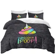 Funny Unicorn Poop Quilt Cover