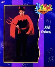 Devil Costume Lucifer One Size Fits Most Man Male Adult Halloween Horns