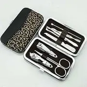 MAPPERZ Manicure Kit Pedicure Tools for Feet, Nail Clipper Kit for Women and Men, 7 in 1 Professional Stainless Steel Grooming Set With Leather Case
