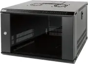 6RU Wall Mount Network Cabinet, Data Server Rack Enclosure with Lockable Glass D