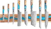 15.7in Magnetic Knife Holder for Wall, Wood and Resin Magnetic Knife Strip Use as Knife Bar, Knife Holder for Kitchen Utensil Organizer Tool Holder, Multipurpose Magnetic Knife Rack
