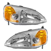 NEW PAIR OF HEADLIGHT FITS HONDA CIVIC DX COUPE 2001-03 33101S5PA01 33151S5PA01 (for: Honda Civic)