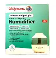 Walgreens 3-in-1 Ultrasonic Humidifier Night Light Diffuser, Free Shipping!!!!!!