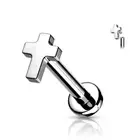 Piercing Labret Ear Titanium Silver Cross