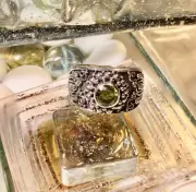 Genuine 925 Sterling Silver Peridot Gemstone Ring Size 8.5