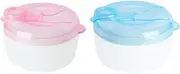 MOLUCKFU 2Pcs Formula Dispenser Set Rotatable Milk Powder Box for On The Go Use Portable Milk Storage Case & Ideal for Food and Formula Storage