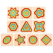 Wooden 3D Geometric Puzzle Educational Toy Children’s Color Shape Cognition Toy