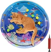 Cat Water Play Mat,Sensory Water Mat for Kitten | Animals Resting Sleeping Bed, Hot Days Cooling Pad for Sofa Balcony Courtyard Small Medium Large Breeds