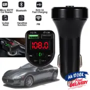 1/2pc Car FM Transmitter Bluetooth Radio MP3 Player Music USB Charger Kit AU