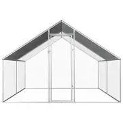 Outdoor Chicken Coop Hen House Pet Cage Chicken House Run Galvanised Steel