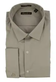 Kenneth Cole New York Men's Stretch Slim Fit French Cuff Sleeve Shirt Mrcry