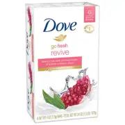 Dove Go Fresh Revive Beauty Bar Soap, Pomegranate and Lemon, 4 Ounces, 6-Pack