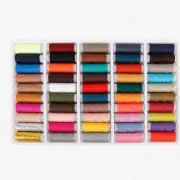 RainbowStitch: 50-Color Polyester Sewing Thread Set - 120 Yards Each for Hand &