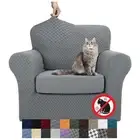 YEMYHOM Latest Checkered 2 Pieces Chair Covers for Living Room High Stretch