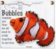Kamibashi Bubbles the Clown Fish Original String Doll Gang Collectable Keychain