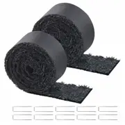 2 Rolls Rubber Mulch Roll for Landscaping 120 x 4.5in Rubber Mulch Mat