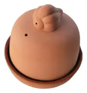 Terracotta Garlic Onion Roaster Glazed Base Cooker Keeper Baking Veggies