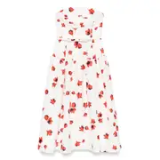 [Self-portrait] Self-portrait Floral-print Taffeta Dress 10 UK WHITE
