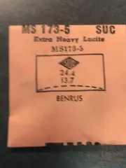 SUC Lucite Crystal MS 173-5 for BENRUS - 24.4 x 13.7mm - New