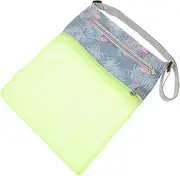 [AKOOSY] Multi Function Mesh Beach Bag Wear Resistant Collecting Bag for Shells and Convenient Storage Tote for Outdoor Activities Lightweight and Design Beach