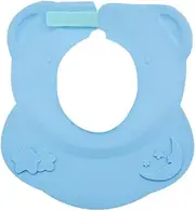 Toyvian 1pc Bath Silicone Adjustable Shampoo Hat with Ear Protector Durable Shower Cap for Hair Washing and Haircuts Cartoon Design Fits All Head