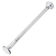 24-31 Inch Silver Telescopic Curtain Rods, Adjustable Stainless Steel Shower Rod