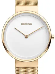 Bering 14531-334 White Dial Gold Stainless Steel Womens Watch
