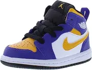 Toddler's Jordan 1 Mid Dark Concord/Taxi-White-Black (DQ8425 517)