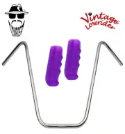 Original Lowrider 22" 22.2 Ape Handlebar Chrome Custom 120mm Grip Sparkle/Purple