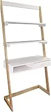 Freestanding Ladder Desk with Drawer, Solid American Maple Frame