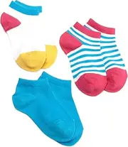 [Jefferies Socks] Little Girls' Color Peds (Pack of 3)