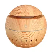 USB Mini Wood Grain Air Humidifier Aroma Essential Oil Diffuser LED Lights