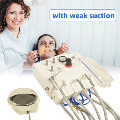 Portable Dental Turbine Unit Water Bottle Work Weak Suction 4 Hole USA HOT SALE
