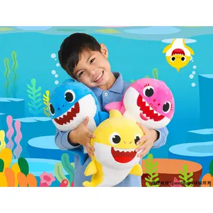 Pinkfong 碰碰狐 Baby Shark 鯊魚寶寶家族發聲絨毛娃娃 鯊魚寶寶家族會唱歌安撫毛絨玩偶玩具禮物