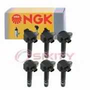 6 pc NGK Ignition Coils for 2019 Honda Passport 3.5L V6 Spark Plug Wire Boot ty (for: Honda)