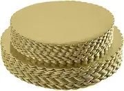 [25pcs]10" Gold Cakeboard Round,Disposable Cake Circle Base Boards Cake Plate Round Coated Circle Cakeboard Base 10inch,Pack of 25