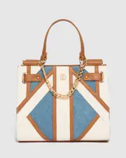 Multi Colour Stephanie Square Tote Bag