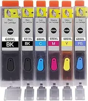 1SET Pre-Filled & Refillable PGI-680 CLI-681 Cartridge for Canon Pixma TS8160 TS8260 TR8560