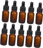 Gogogmee 10pcs Refillable Tea Color Dropper Bottles Empty Essential Oil Bottle for DIY Perfume and Aromatherapy Durable Travel Friendly Design for Blends and