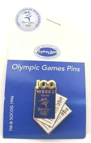 100 WEEKS TO GO CALENDER BOOK SYDNEY OLYMPIC GAMES 2000 PIN BADGE COLLECT #104