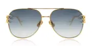 Anna-Karin Karlsson CLAW VOYAGE Gold Grey Lens Men's Sunglasses Gold Size 58