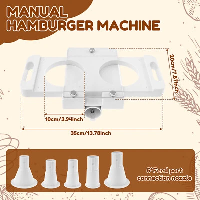 Hamburger Pressing Maker ABS Burger Patty Maker 2 Holes Nonstick Hamburger xiBBA