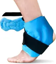 Ankle Ice Pack Wrap, Reusable Gel Ice Pack for Foot Ankle Heel