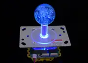 LED Illuminated Arcade Joystick 2-4-8-way with Blue LED Ball Top
