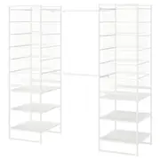 JONAXEL wardrobe combination, white, 142-178x51x173 cm
