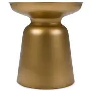 Toby 16 in. W Modern Industrial Metal Accent Side Table in Gold