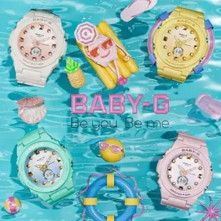 CASIO BABY-G 火鶴粉紅色調 夏日海灘 漸層雙顯腕錶 BGA-320-4A